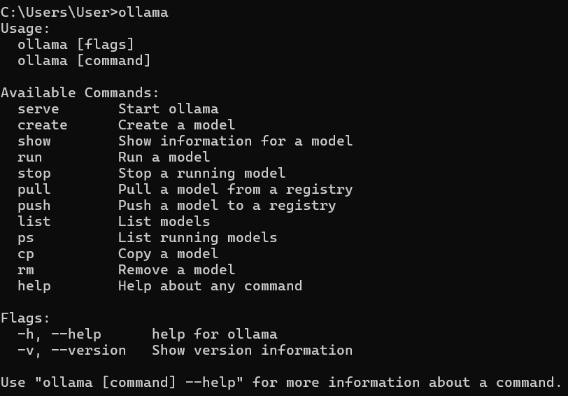 Ollama Commandline