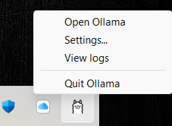 Ollama Systray