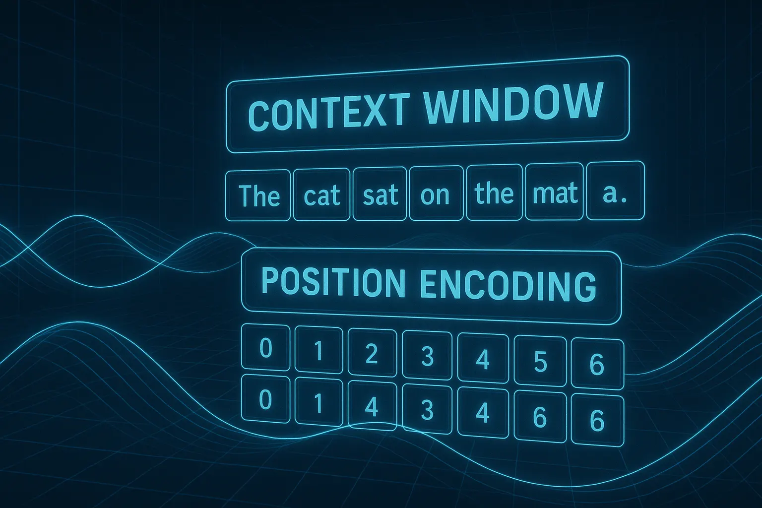 Context window & positional encoding in the transformer